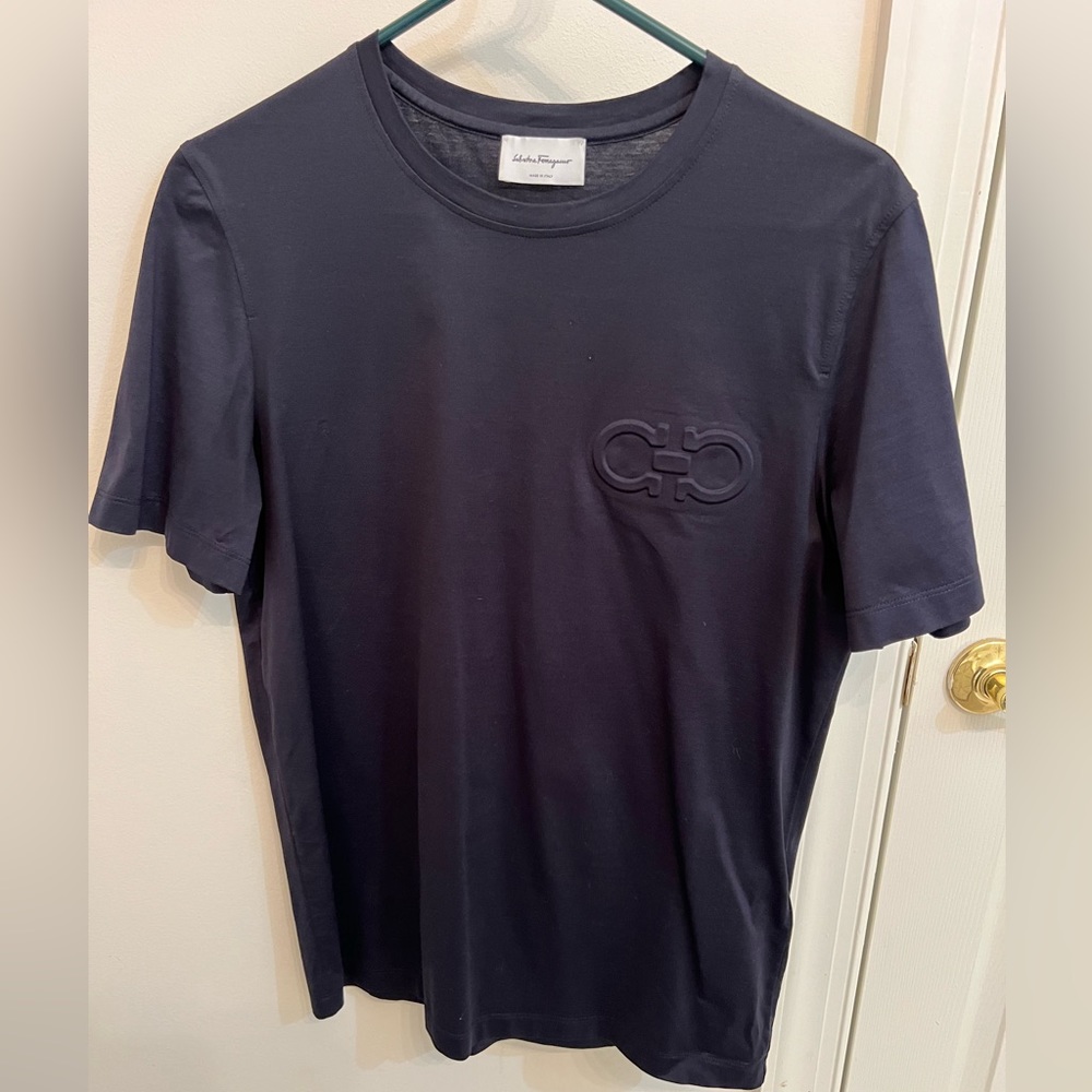 Salvatore Ferragamo men’s t-shirt like new size small , navy color